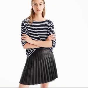 J. Crew Pleated faux leather skirt - size 2